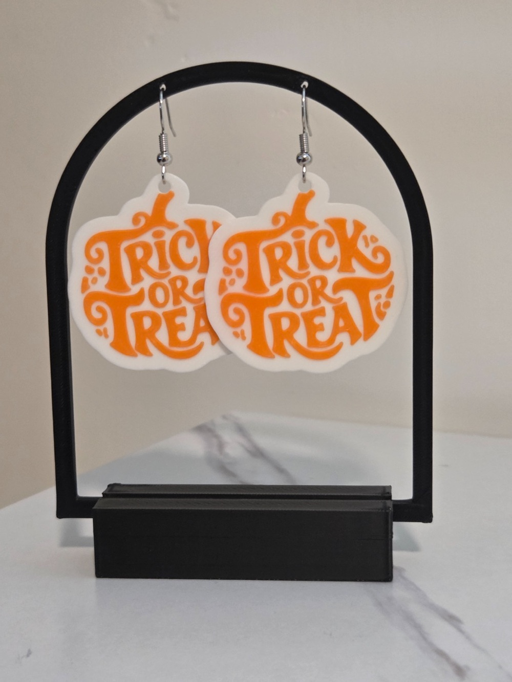 Halloween 'Trick or Treat' Orange Pumpkin Earrings - Brand